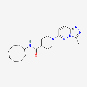 molecular formula C20H30N6O B12156168 N-cyclooctyl-1-(3-methyl[1,2,4]triazolo[4,3-b]pyridazin-6-yl)piperidine-4-carboxamide 