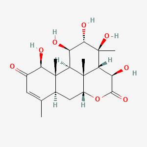 molecular formula C20H28O8 B1215619 Soulameanone CAS No. 74133-46-3