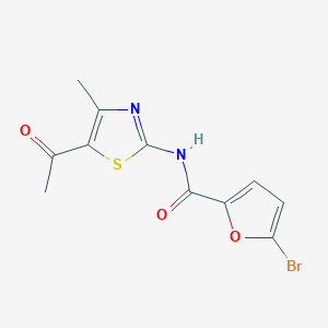 molecular formula C11H9BrN2O3S B1215624 N-(5-acetyl-4-methyl-2-thiazolyl)-5-bromo-2-furancarboxamide 