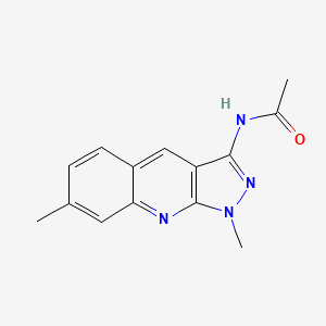 N-(1,7-dimethyl-3-pyrazolo[3,4-b]quinolinyl)acetamide