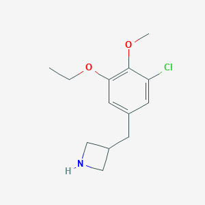 molecular formula C13H18ClNO2 B121563 3-[(3-Chloro-5-ethoxy-4-methoxyphenyl)methyl]azetidine CAS No. 937618-77-4