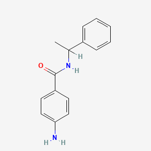 molecular formula C15H16N2O B1215640 4-Amino-N-(1-phenylethyl)benzamide CAS No. 85592-75-2