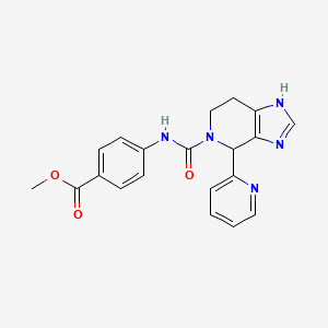 molecular formula C20H19N5O3 B12156405 methyl 4-({[4-(pyridin-2-yl)-1,4,6,7-tetrahydro-5H-imidazo[4,5-c]pyridin-5-yl]carbonyl}amino)benzoate 