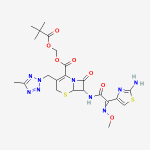 molecular formula C22H27N9O7S2 B1215650 cefteram pivoxil 