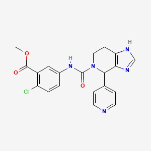 molecular formula C20H18ClN5O3 B12156537 methyl 2-chloro-5-({[4-(pyridin-4-yl)-1,4,6,7-tetrahydro-5H-imidazo[4,5-c]pyridin-5-yl]carbonyl}amino)benzoate 