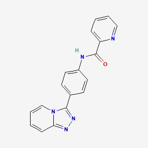 molecular formula C18H13N5O B12156571 N-(4-([1,2,4]triazolo[4,3-a]pyridin-3-yl)phenyl)picolinamide 