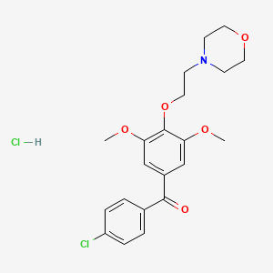 molecular formula C21H25Cl2NO5 B1215659 Morclofone hydrochloride CAS No. 31848-02-9