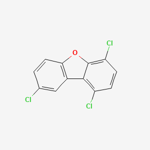 molecular formula C12H5Cl3O B1215663 1,4,8-Trichlorodibenzofuran CAS No. 64560-14-1