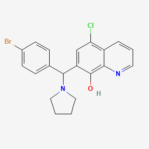 molecular formula C20H18BrClN2O B12156641 7-[(4-Bromophenyl)(pyrrolidin-1-yl)methyl]-5-chloroquinolin-8-ol 