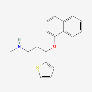 molecular formula C18H19NOS B1215667 N-Methyl-gamma-(1-naphthalenyloxy)-2-thiophenepropanamine CAS No. 116817-13-1