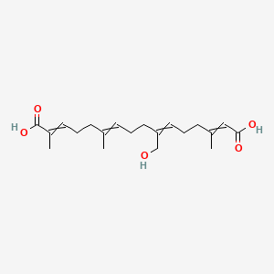 10-(Hydroxymethyl)-2,6,14-trimethylhexadeca-2,6,10,14-tetraenedioic acid