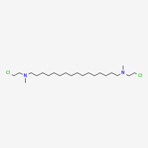 molecular formula C22H46Cl2N2 B1215674 N,N'-Bis(2-chloroethyl)-N,N'-dimethyl-1,16-hexadecanediamine CAS No. 74023-14-6