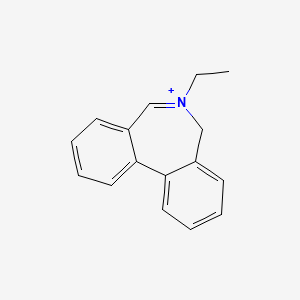molecular formula C16H16N+ B1215675 6-Ethyl-5H-dibenz(c,e)azepine CAS No. 98659-21-3