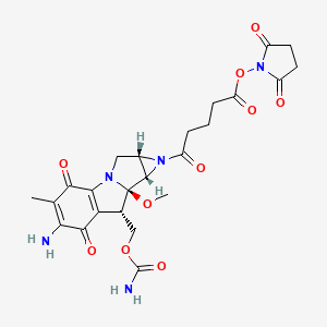 molecular formula C24H27N5O10 B1215684 1alpha-(4-(N-Succinimidoxycarbonyl)butyryl)mitomycin C CAS No. 90906-09-5