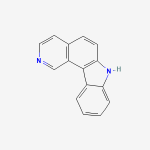 molecular formula C15H10N2 B1215685 7H-Pyrido(4,3-c)carbazole CAS No. 205-29-8