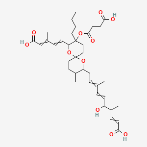 10-[3-Butyl-2-(4-carboxy-3-methylbuta-1,3-dienyl)-3-(3-carboxypropanoyloxy)-9-methyl-1,7-dioxaspiro[5.5]undecan-8-yl]-5-hydroxy-4,8-dimethyldeca-2,6,8-trienoic acid