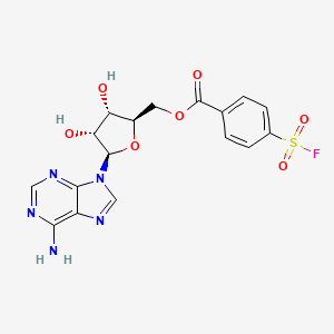 molecular formula C17H16FN5O7S B1215687 5'-(Sulfonylbenzoyl)adenosine CAS No. 57454-44-1