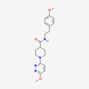 molecular formula C20H26N4O3 B12156966 N-(4-methoxyphenethyl)-1-(6-methoxypyridazin-3-yl)piperidine-4-carboxamide 