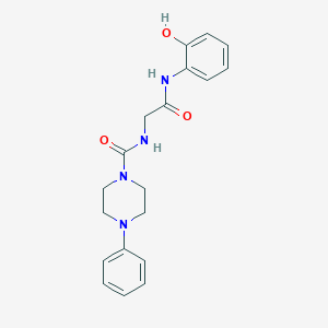 molecular formula C19H22N4O3 B12156975 N-{2-[(2-hydroxyphenyl)amino]-2-oxoethyl}-4-phenylpiperazine-1-carboxamide 
