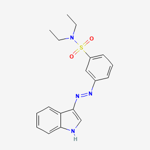 molecular formula C18H20N4O2S B12157015 N,N-diethyl-3-[2-(3H-indol-3-ylidene)hydrazin-1-yl]benzene-1-sulfonamide 