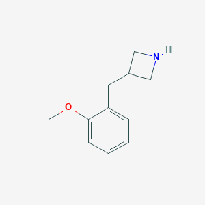 molecular formula C11H15NO B121571 3-[(2-Methoxyphenyl)methyl]azetidine CAS No. 887594-78-7
