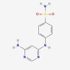 molecular formula C10H11N5O2S B1215712 4-[(6-Amino-4-pyrimidinyl)amino]benzenesulfonamide 