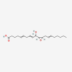 molecular formula C20H32O4 B1215713 10-Hydroxy-10-(3-oct-2-enyloxiran-2-yl)deca-5,8-dienoic acid 