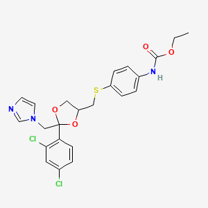 molecular formula C23H23Cl2N3O4S B1215715 Tubulozole 