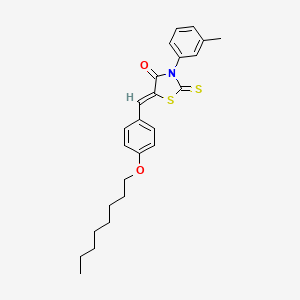 molecular formula C25H29NO2S2 B12157198 (5Z)-3-(3-methylphenyl)-5-[4-(octyloxy)benzylidene]-2-thioxo-1,3-thiazolidin-4-one 