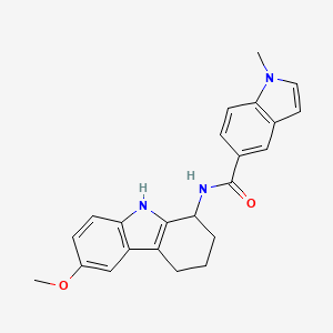 molecular formula C23H23N3O2 B12157251 N-(6-methoxy-2,3,4,9-tetrahydro-1H-carbazol-1-yl)-1-methyl-1H-indole-5-carboxamide 
