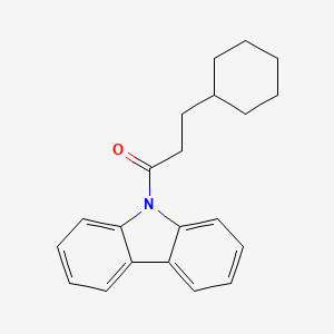 molecular formula C21H23NO B12157262 1-(9H-carbazol-9-yl)-3-cyclohexylpropan-1-one 