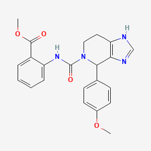 molecular formula C22H22N4O4 B12157308 methyl 2-({[4-(4-methoxyphenyl)-3,4,6,7-tetrahydro-5H-imidazo[4,5-c]pyridin-5-yl]carbonyl}amino)benzoate 