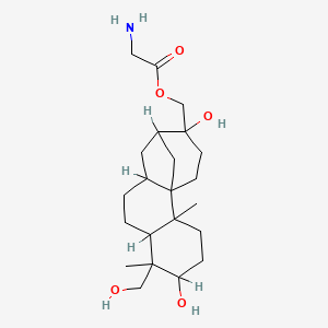 molecular formula C22H37NO5 B1215735 Aphidicolin glycinate 