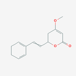 2-(2-Cyclohexa-1,5-dien-1-ylethenyl)-4-methoxy-2,3-dihydropyran-6-one