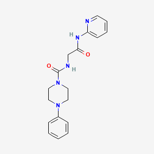 molecular formula C18H21N5O2 B12157409 N-(2-oxo-2-(pyridin-2-ylamino)ethyl)-4-phenylpiperazine-1-carboxamide 