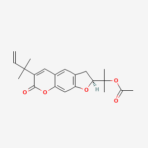 molecular formula C21H24O5 B1215744 (+)-Rutamarin CAS No. 13164-05-1