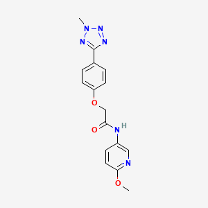 molecular formula C16H16N6O3 B12157482 N-(6-methoxypyridin-3-yl)-2-[4-(2-methyl-2H-tetrazol-5-yl)phenoxy]acetamide 