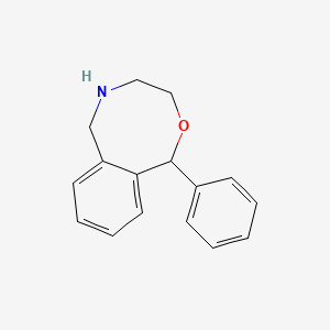 molecular formula C16H17NO B1215751 1H-2,5-Benzoxazocine, 3,4,5,6-tetrahydro-1-phenyl- CAS No. 46868-19-3