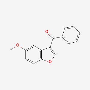 molecular formula C16H12O3 B1215752 (5-Methoxy-3-benzofuranyl)-phenylmethanone 