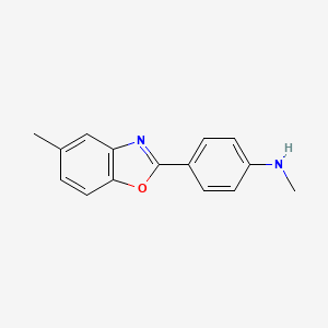 N-methyl-4-(5-methyl-1,3-benzoxazol-2-yl)aniline