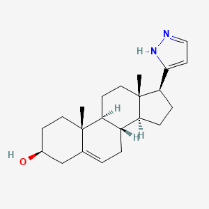 molecular formula C22H32N2O B1215759 17beta-Pyrazol-3-yl-androst-5-en-3beta-ol CAS No. 10163-91-4