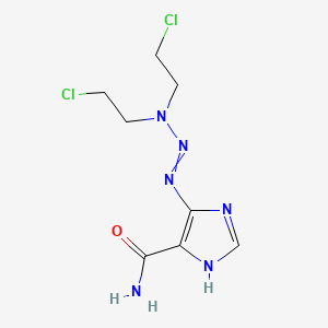 molecular formula C8H12Cl2N6O B1215764 5-(3,3-Bis(2-chloroethyl)-1-triazeno)imidazole-4-carboxamide 