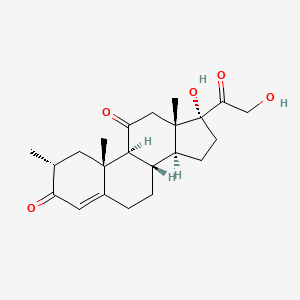 molecular formula C22H30O5 B1215766 2alpha-Methylcortisone CAS No. 3836-19-9