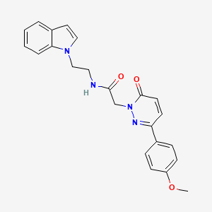 molecular formula C23H22N4O3 B12157733 N-[2-(1H-indol-1-yl)ethyl]-2-[3-(4-methoxyphenyl)-6-oxopyridazin-1(6H)-yl]acetamide 