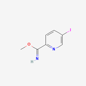 molecular formula C7H7IN2O B1215776 Methyl-5-iodopyridine-2-carboximidate CAS No. 41960-48-9