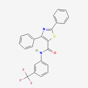 molecular formula C23H15F3N2OS B12157799 2,4-diphenyl-N-[3-(trifluoromethyl)phenyl]-1,3-thiazole-5-carboxamide 