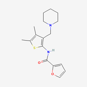 molecular formula C17H22N2O2S B12157875 N-[4,5-dimethyl-3-(piperidin-1-ylmethyl)thiophen-2-yl]furan-2-carboxamide 