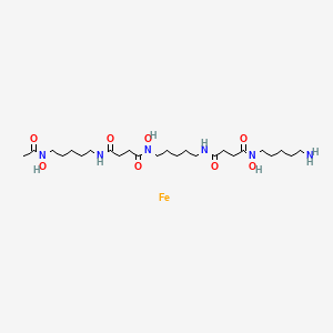 molecular formula C25H48FeN6O8 B1215788 Ferroxamine 