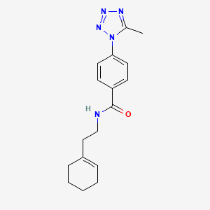 molecular formula C17H21N5O B12157893 N-[2-(cyclohex-1-en-1-yl)ethyl]-4-(5-methyl-1H-tetrazol-1-yl)benzamide 