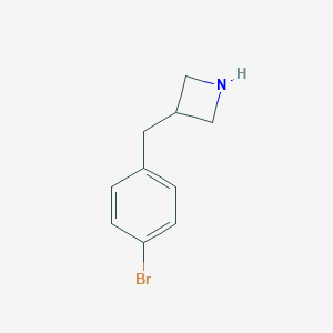 molecular formula C10H12BrN B121579 3-[(4-Bromophenyl)methyl]azetidine CAS No. 937616-34-7